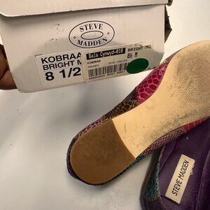 Steve Madden Bright Multicolor Snake Print Flats